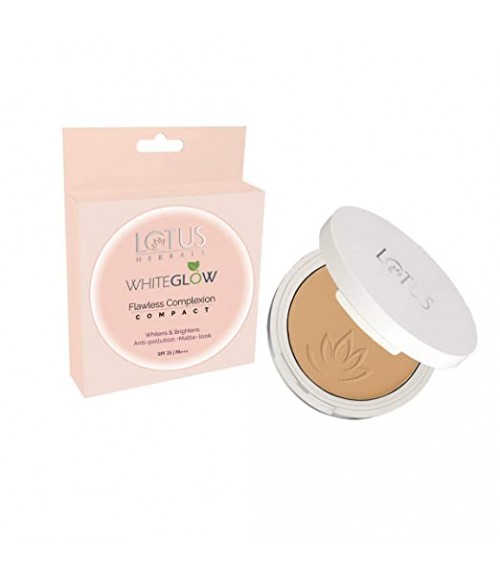 Lotus Herbals Makeup Whiteglow Flawless Complexion Compact, 10g